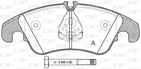OPEN PARTS Комплект тормозных колодок, дисковый тормоз BPA1304.10